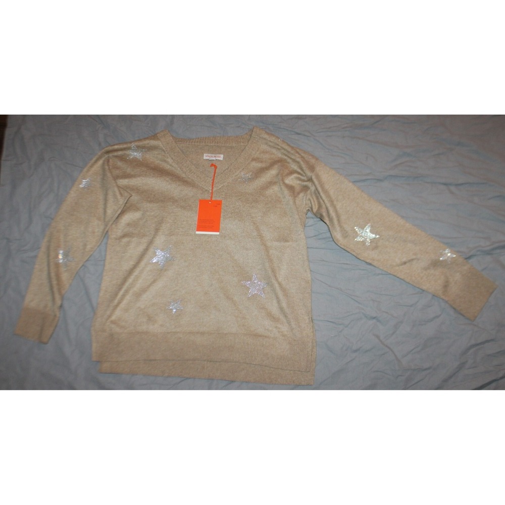 Women's V-Neck Pullover Sweater - Knox Rose Carmel size S